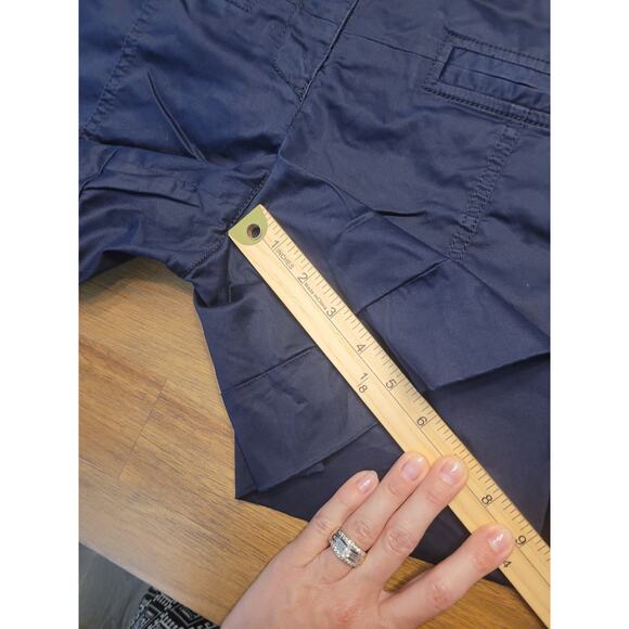 Diane Von Furstenberg DVF Carrie Dress Shorts Women’s 4 Navy High Waisted - Picture 6 of 9